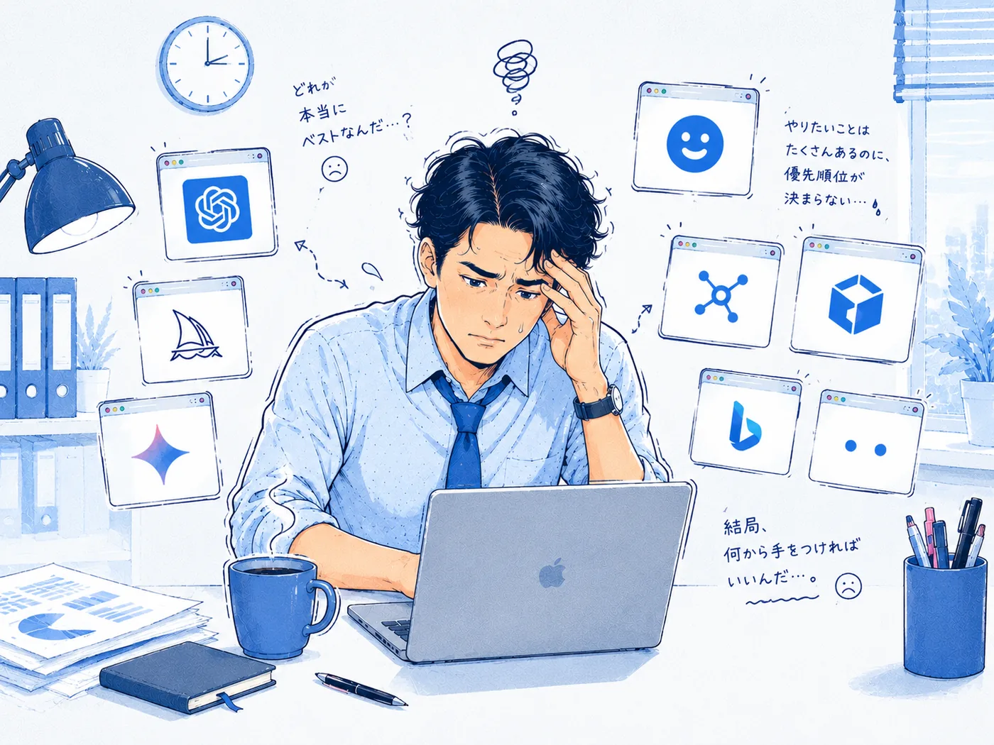 AIサービスや情報が多すぎて悩む人